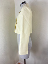 Load image into Gallery viewer, Rare GANNI Pale Banana Yellow Crop Blazer Jacket Eco Suiting – Size 32 (US 0) XS S 0 2