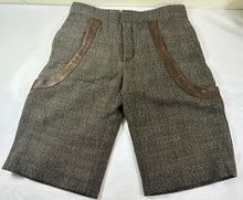 Load image into Gallery viewer, Vintage MARNI Archive Luxury Cashmere Leather-Trim Herringbone Shorts IT 38 US XS Small 2 4
