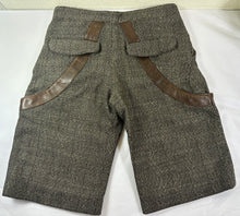 Load image into Gallery viewer, Vintage MARNI Archive Luxury Cashmere Leather-Trim Herringbone Shorts IT 38 US XS Small 2 4
