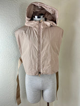 Load image into Gallery viewer, Weekend Max Mara LUXEPAD Cashmere Blend Hooded Puffer Vest Gilet Taupe Size Small S 0 2 4