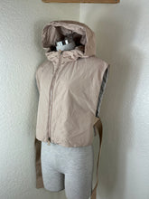 Load image into Gallery viewer, Weekend Max Mara LUXEPAD Cashmere Blend Hooded Puffer Vest Gilet Taupe Size Small S 0 2 4