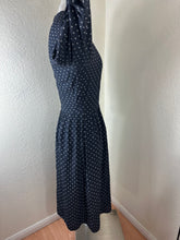 Load image into Gallery viewer, Archival Vintage 70s Chanel Creations Polka Dot Dress by Philippe Guibourge S Small 4 5 6