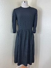 Load image into Gallery viewer, Archival Vintage 70s Chanel Creations Polka Dot Dress by Philippe Guibourge S Small 4 5 6