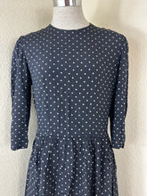 Load image into Gallery viewer, Archival Vintage 70s Chanel Creations Polka Dot Dress by Philippe Guibourge S Small 4 5 6