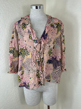 Load image into Gallery viewer, Zadig & Voltaire Toni Print Lurex Silk Blouse - Size Small Pink Shimmer 4 6