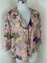 Load image into Gallery viewer, Zadig & Voltaire Toni Print Lurex Silk Blouse - Size Small Pink Shimmer 4 6