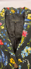 Load image into Gallery viewer, Escada Beni Floral Print Matelasse One-Button Jacket Blazer Black Size Small 38 4 6