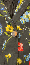 Load image into Gallery viewer, Escada Beni Floral Print Matelasse One-Button Jacket Blazer Black Size Small 38 4 6