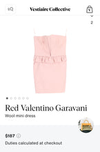 Load image into Gallery viewer, RED VALENTINO Puplum Peach Light Pink Tube Mini Cocktail Pencil SKirt Dress SMall 40 5 6 7