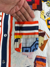 Load image into Gallery viewer, Tory Burch Laurence Patchwork Shirtdress David Hicks Runway Silk Blend XS 0 2