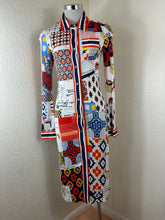 Load image into Gallery viewer, Tory Burch Laurence Patchwork Shirtdress David Hicks Runway Silk Blend XS 0 2