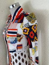 Load image into Gallery viewer, Tory Burch Laurence Patchwork Shirtdress David Hicks Runway Silk Blend XS 0 2