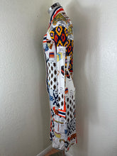 Load image into Gallery viewer, Tory Burch Laurence Patchwork Shirtdress David Hicks Runway Silk Blend XS 0 2