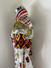Load image into Gallery viewer, Tory Burch Laurence Patchwork Shirtdress David Hicks Runway Silk Blend XS 0 2