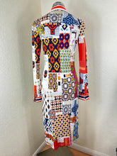 Load image into Gallery viewer, Tory Burch Laurence Patchwork Shirtdress David Hicks Runway Silk Blend XS 0 2