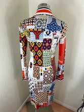 Load image into Gallery viewer, Tory Burch Laurence Patchwork Shirtdress David Hicks Runway Silk Blend XS 0 2