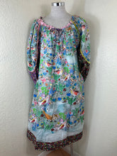 Load image into Gallery viewer, Rare TSUMORI CHISATO Japan Whimsical Woodland Fox Bird Cotton Maxi Dress Small Med 2 4