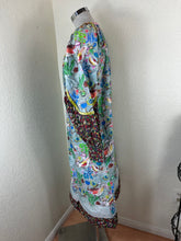 Load image into Gallery viewer, Rare TSUMORI CHISATO Japan Whimsical Woodland Fox Bird Cotton Maxi Dress Small Med 2 4