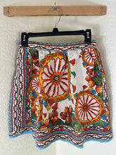 Load image into Gallery viewer, Dolce & Gabbana Carretto Siciliano Print Embossed Jacquard Mini Skirt XS Small 2 4