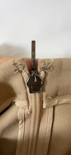 Load image into Gallery viewer, MSGM Beige Double Crepe Cady Fringe Wide Leg Trousers Pants in Italy Size S M 6