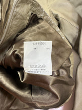 Load image into Gallery viewer, A.T Atsuro Tayama Leather Blazer Jacket Womens 38 Taupe Gray Genuine Sheepskin xs Small 0 2 4