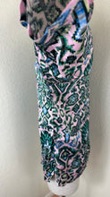 Load image into Gallery viewer, Dries Van Noten Patterned Crew Neck Top Pink Green Geometric Silk Blend Sz 40 Small Med