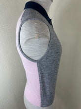 Load image into Gallery viewer, GANNI Cashmere Mix Sleeveless Polo Knit Vest Frost Gray Pink Size S XS 0 2 4 Butterfly