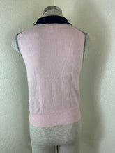 Load image into Gallery viewer, GANNI Cashmere Mix Sleeveless Polo Knit Vest Frost Gray Pink Size S XS 0 2 4 Butterfly