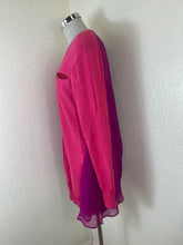 Load image into Gallery viewer, Sacai Luck 2014 SS Archival Fuchsia Pink Hybrid Silk Back Knit Top Sweater Small 2 4