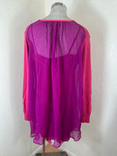 Load image into Gallery viewer, Sacai Luck 2014 SS Archival Fuchsia Pink Hybrid Silk Back Knit Top Sweater Small 2 4