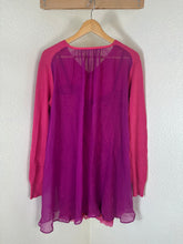 Load image into Gallery viewer, Sacai Luck 2014 SS Archival Fuchsia Pink Hybrid Silk Back Knit Top Sweater Small 2 4