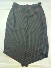 Load image into Gallery viewer, Vintage Moschino Couture Asymmetrical Pinstripe Wool Skirt Pink Black IT 42 US 8 7 S M