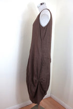 Load image into Gallery viewer, Vintage ESQUILO BRANCO Brown Cotton Sleeveless Dress Small 2 4 6