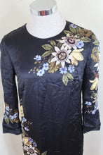 Load image into Gallery viewer, ERDEM Black Floral Long Sleeve Silk Romantic Dress Small 0 2 4