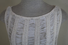 Load image into Gallery viewer, Vintage Rare GINA TRICOT White Knitted Crochet White Mini Doll Sleeveless Dress XS Small 0 2 4