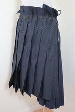 Load image into Gallery viewer, SACAI Blue Pleated Wrap Around Leather Belt Asymmetrical Long Skirt Small sz Small 0 2 3 4