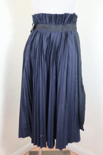 Load image into Gallery viewer, SACAI Blue Pleated Wrap Around Leather Belt Asymmetrical Long Skirt Small sz Small 0 2 3 4