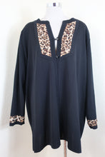 Load image into Gallery viewer, MISOOK Black Leopard Print Knitted Blazer Jacket 2X 3X XL Large