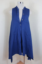 Load image into Gallery viewer, Vintage ROMEO GIGLI G Assymetrical Blue Sleeveless Tank SUmmer Dress Small 0 2 4