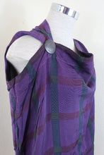 Load image into Gallery viewer, VIVIENNE WESTWOOD Anglomania Purple Plaid Cotton Sleeveless Dress Small 36 2 4