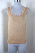 Load image into Gallery viewer, ST JOHN Basic Knitted Gold Tank Top Shirt Blouse Small Medium 4 5 6