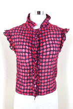 Load image into Gallery viewer, Vintage CHANEL Purple Mesh Silk Button Blazer Top Blouse XS Small 34 0 2 4