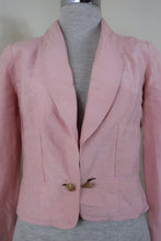 Load image into Gallery viewer, Vintage CHANEL Boutique Old Rose Pink Cropped Silk Blazer Jacket Clover buttons Small 34 0 2 4
