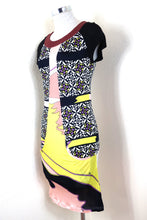 Load image into Gallery viewer, Vintage EMILIO PUCCI Firenze Yellow Black Pockets Short Sleeve Dress XS SMall 0 2 4
