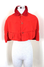 Load image into Gallery viewer, Vintage NWT 1990's Comme des Garçons Sheer Red Cropped Cape Top Blouse Small 0 2 4