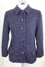 Load image into Gallery viewer, Vintage Rare Gianni VERSACE Couture Black Purple Blazer Jacket Top XS Small 0 2 4