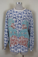 Load image into Gallery viewer, STELLA McCartney White Blue Accent Long SLeeve Top Blouse Shirt Small Med 40 6 7 8