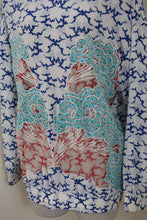 Load image into Gallery viewer, STELLA McCartney White Blue Accent Long SLeeve Top Blouse Shirt Small Med 40 6 7 8