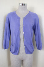 Load image into Gallery viewer, Vuitton LOUIS VUITTON Blue Knitted Button Cotton Sweater Jacket Small 4 5 6