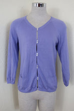 Load image into Gallery viewer, Vuitton LOUIS VUITTON Blue Knitted Button Cotton Sweater Jacket Small 4 5 6